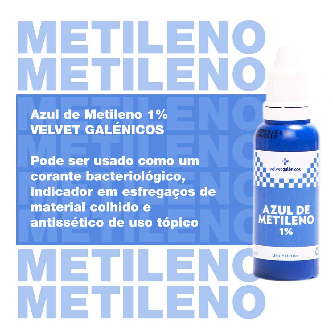 Azul de Metileno 1% 30ml - Velvet Med