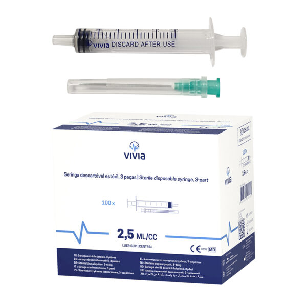Seringa descartável de 2,5ml/cc