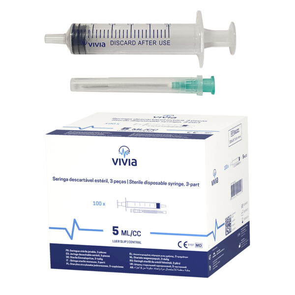 Seringa descartável de 5ml/cc